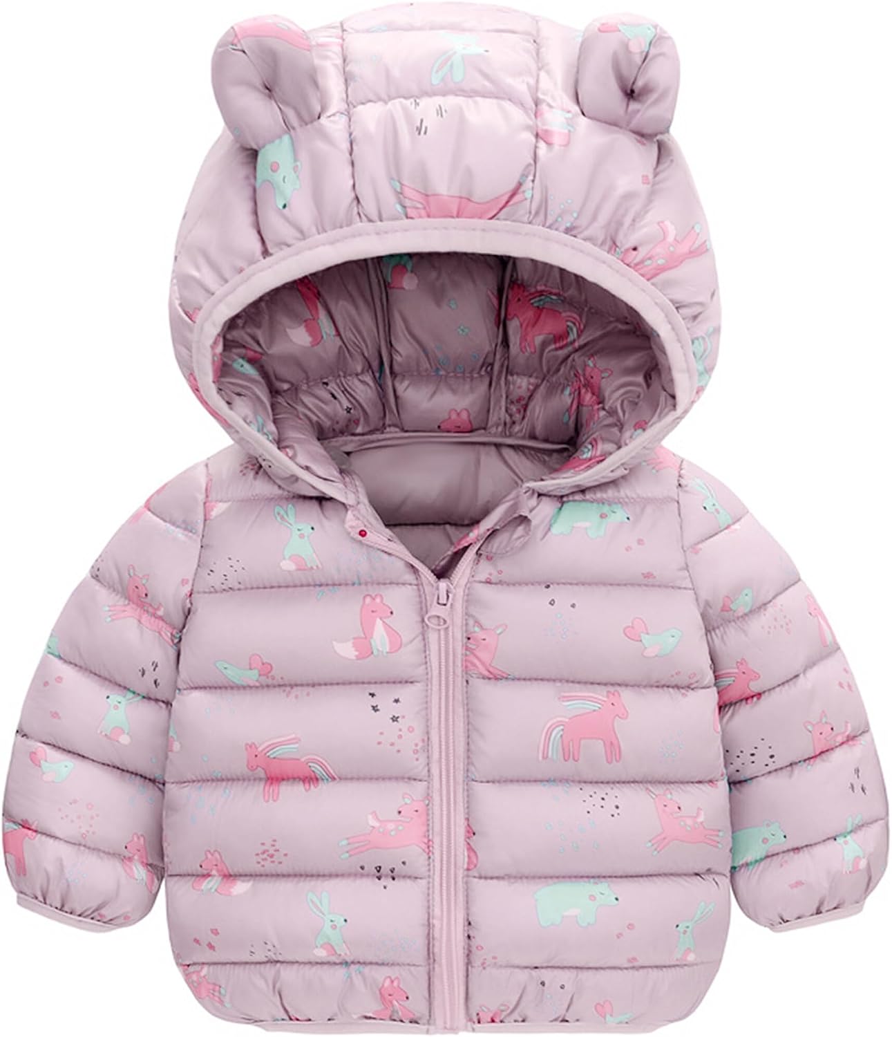 Happy Cherry Infant Boy Girl Puffer Jacket Cute Coats Winter Windproof Snowsuits Warm Outerwear