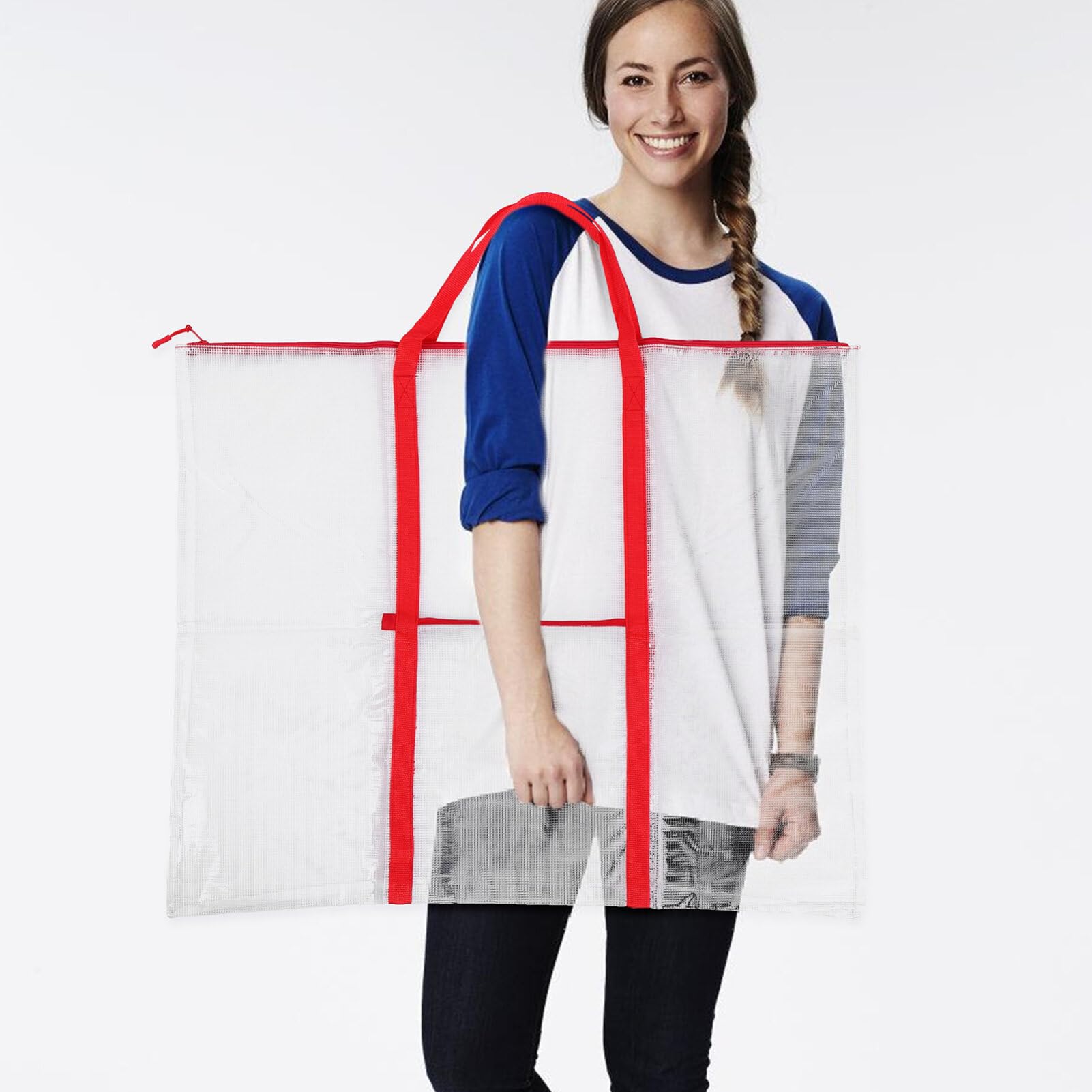 EXCEART Borsa Per Opere Arte Con Zip e Manici Per Poster e Progetti Scolastici Resistente e Riutilizzabile Durevole Per Schizzi All Aperto e Organizzazione
