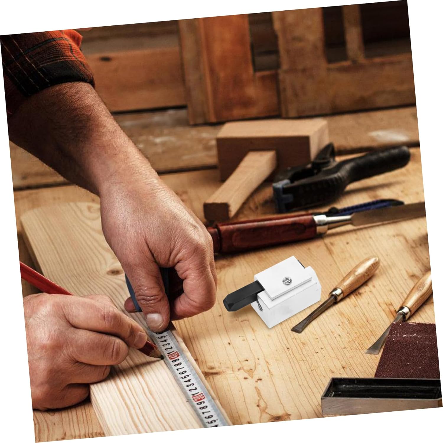 POPETPOP 4pcs Corner Chisel Right Angle Tool for Woodworking Mortise Chisel Compact Design for Hinge Installation and Carving Sturdy Texture for Use