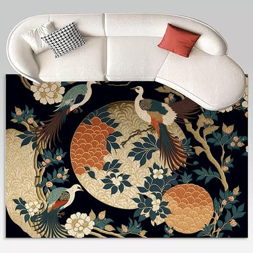 Japanese Art Rug 5x7 Rug Area Rugs for Living Room Bedroom Aesthetic Dining Room