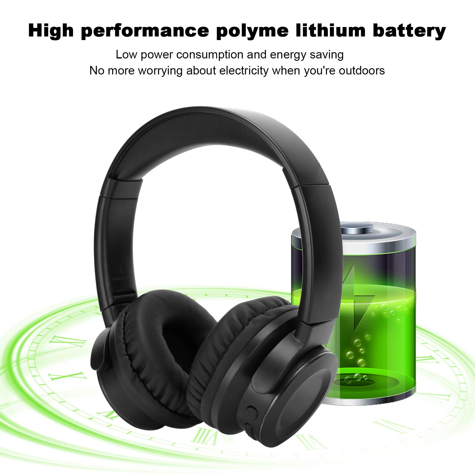 Cuffie Wireless Bluetooth 5.0 con Riduzione del Rumore CVC6.0, Design Portatile per i Viaggiatori