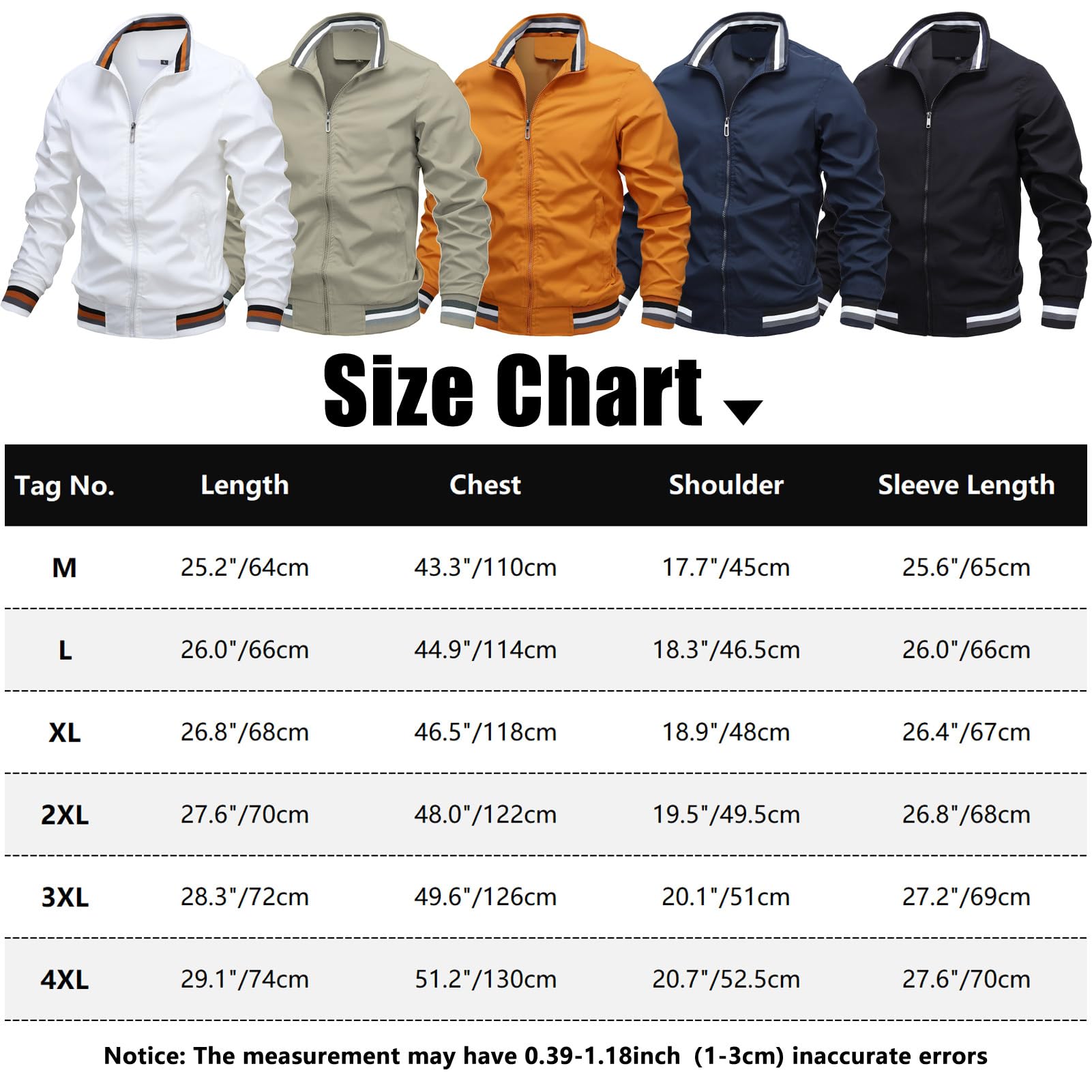 AIEOE Giacca Leggera da Uomo Casual Antivento Bomber Giubbino Classica Primavera Estate Giacchetto