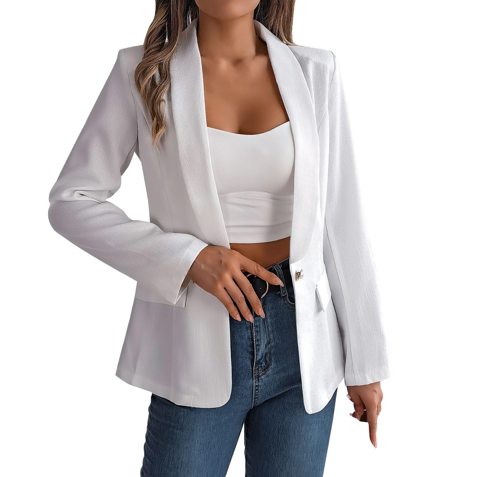 Generisch Blazer Damen Elegant Business Jacke Damen Büro Arbeit Langarm