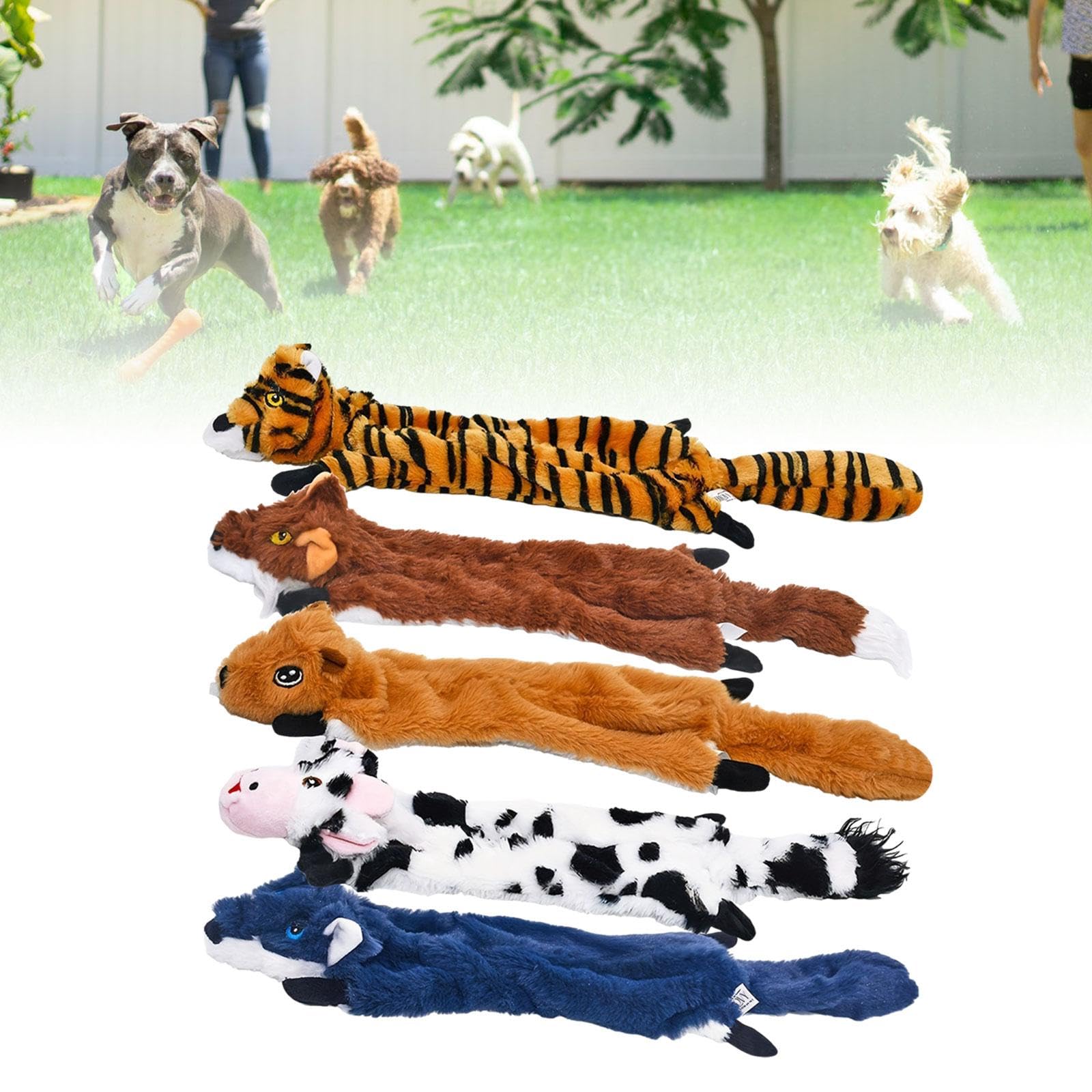 Fenteer 5X Juguetes para Perros chillidos Juguetes para Mascotas con Sonido Arrugado masticando y Tocando pequeños Perros Grande