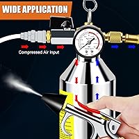 Vista 3 de Kit de descarga de CA, sistema de aire acondicionado automotriz, contenedor de limpieza de pistola de descarga para limpieza automática R134A R404A