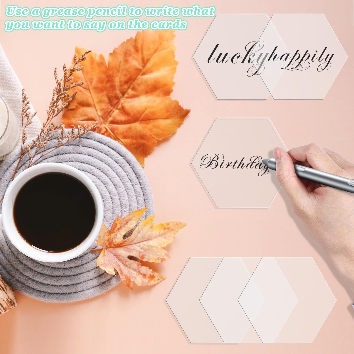Produktbild von Acrylplatten 3mm Transparent - 20 Stück Hexagon Zum Selberschneiden