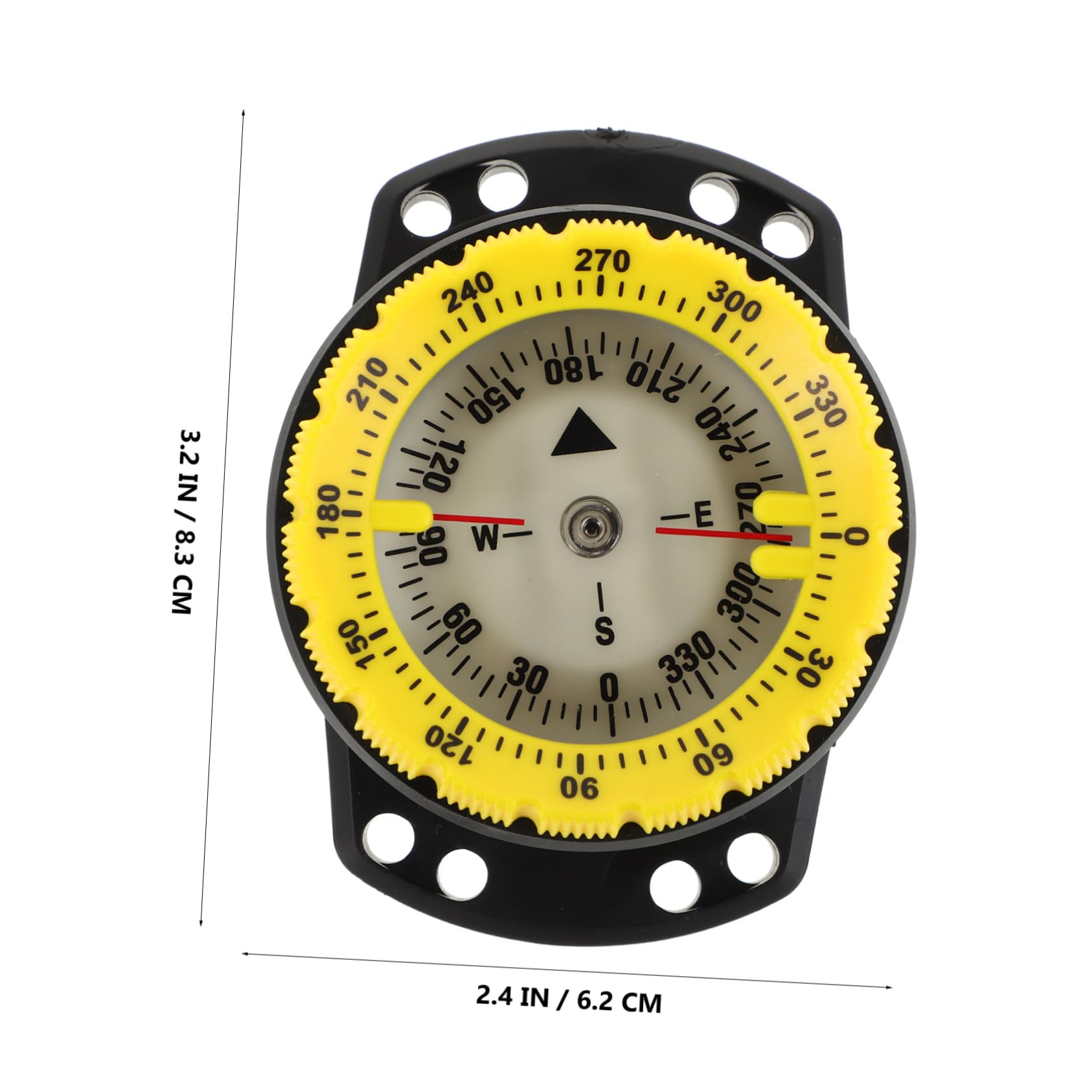 Happyyami Bussola Magnetica per Immersioni Subacquee Campeggio Kayak con Fascia Elastica Alta Precisione Affidabile in Condizioni Difficili