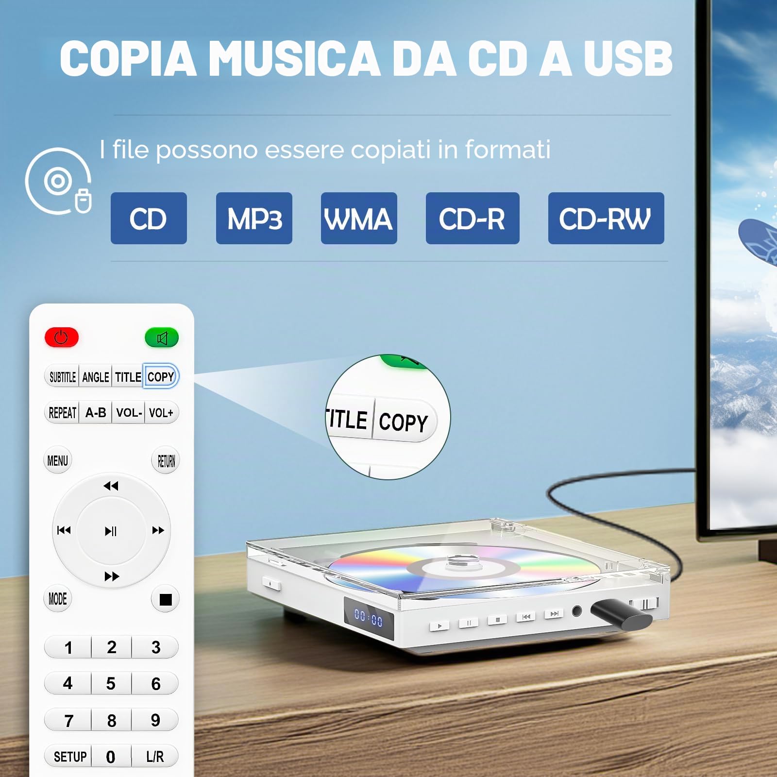 Lettore DVD MINI HDMI 1080P PAL NTSC per TV regioni compatto