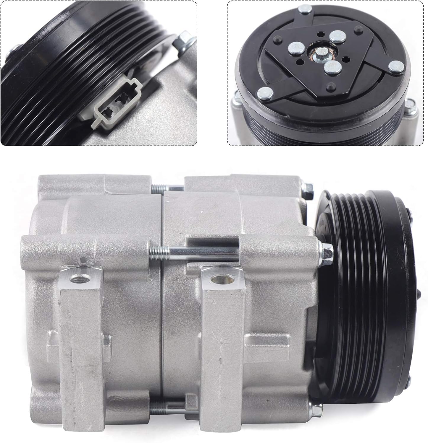 A/C Compressor with Clutch Compatible For Ford F-150 F-350 F-450 F-550 4.6L 5.4L 1994-2007 CO 101290C