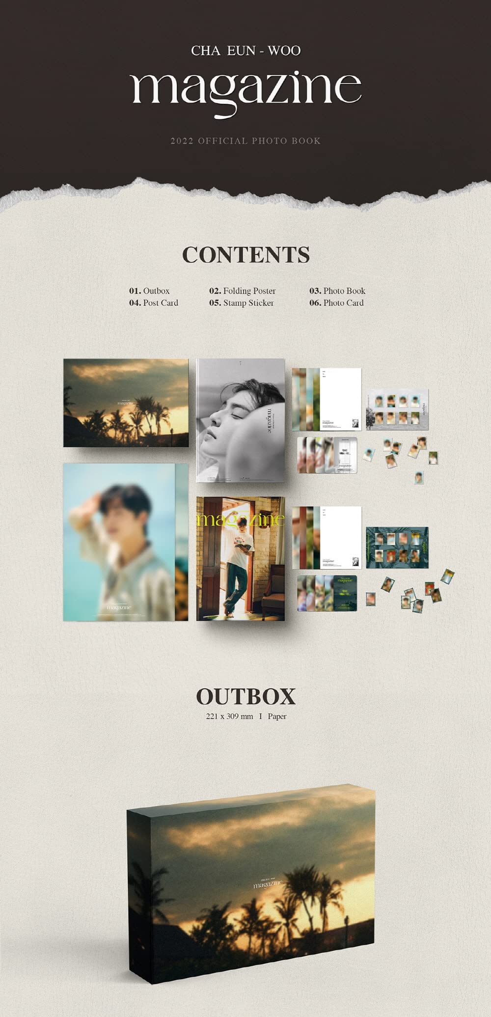 CHA EUN-WOO Astro - 2022 Official Photo Book [Magazine] (Set ver