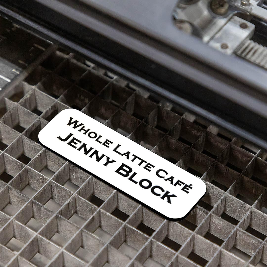 Name Badge Blanks with Pin - 25 Pack White 1" X 3"