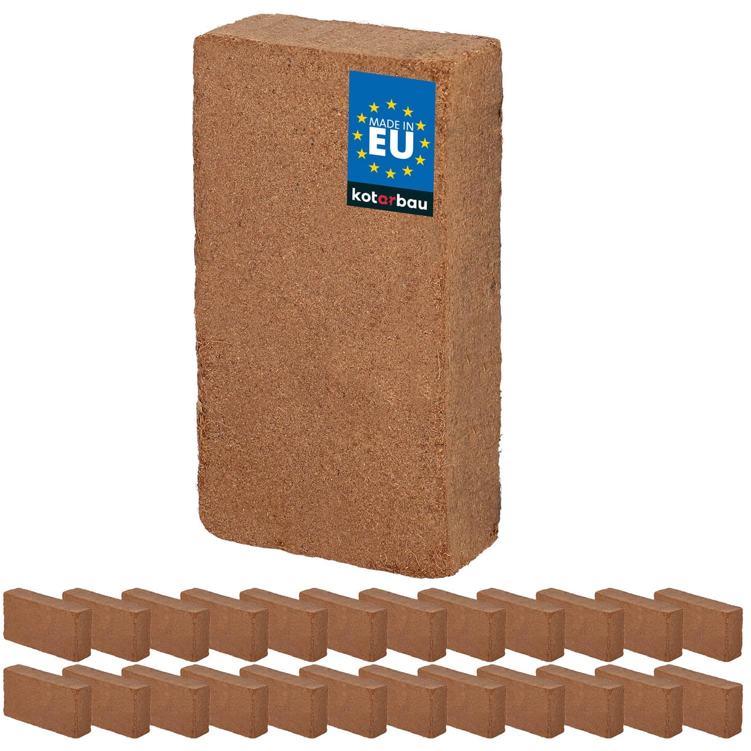 KOTARBAU® Natürlich & Torffrei Kokoserde Kokoseinstreu 24 X 650 g - 168 L Blumenerde aus Kokosfaser