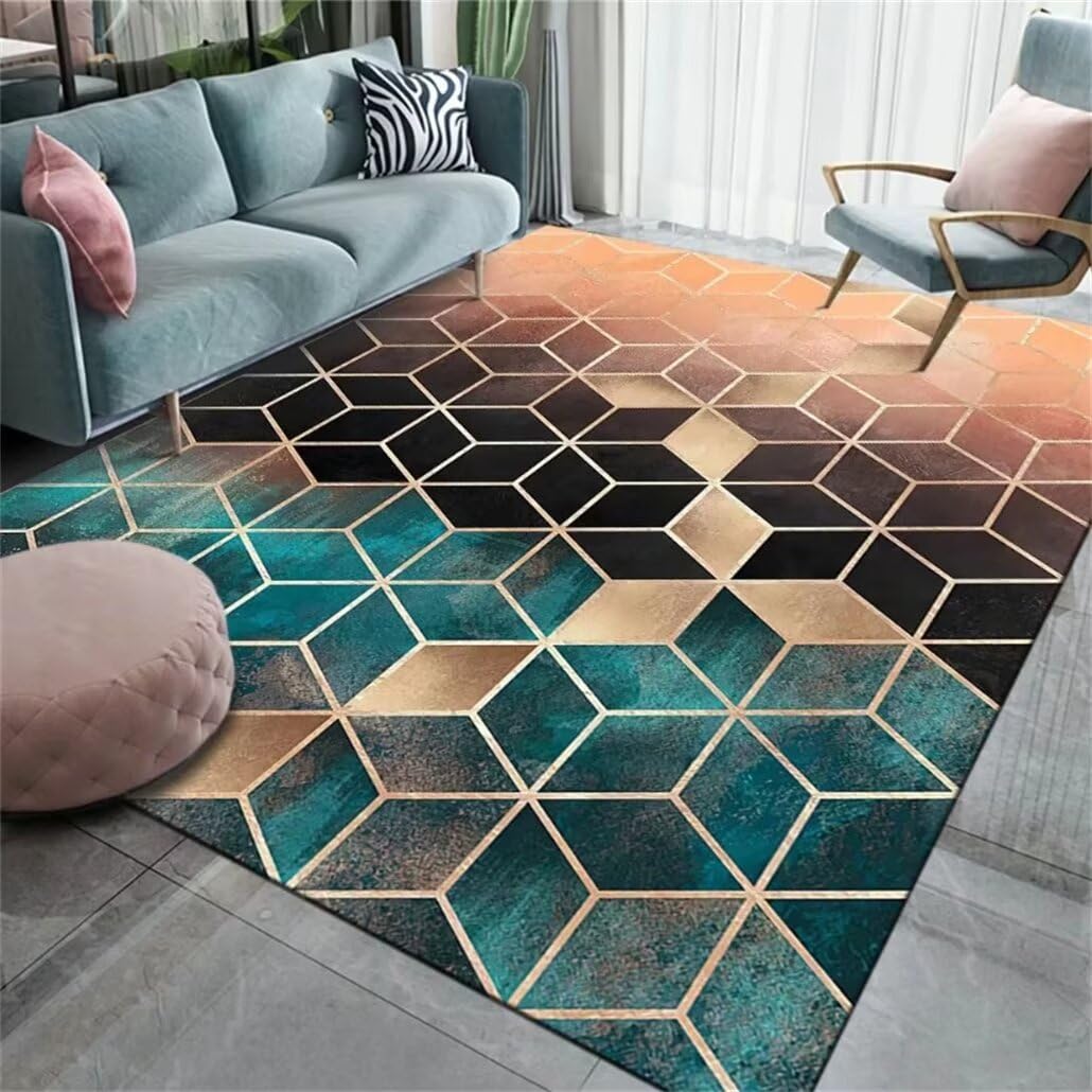 Tapis de salon moderne noir pour protéger le sol d'un bureau ou réchauffer une chambre