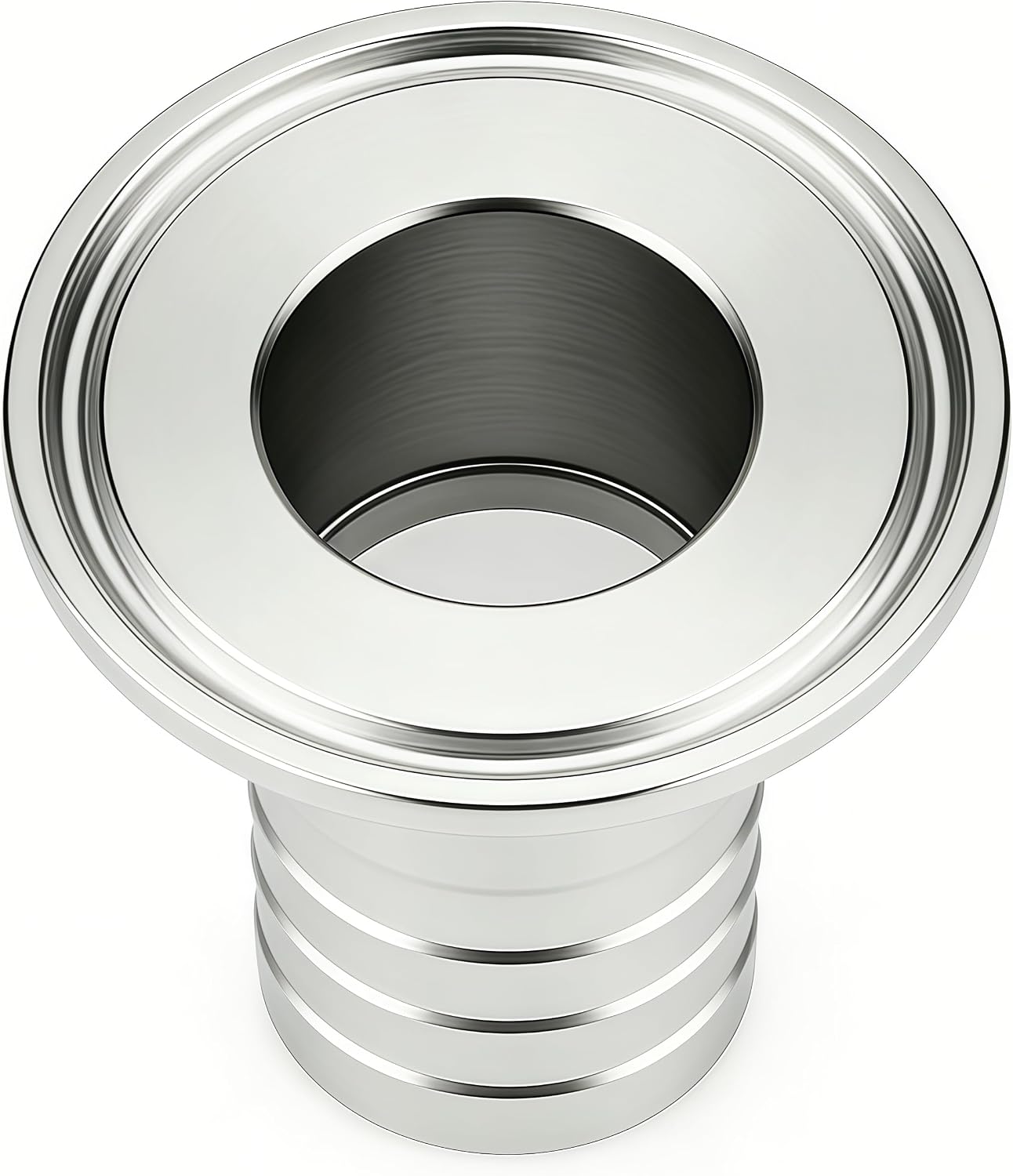 2" Tri Clamp to 2" Hose Barbed Adapter SUS304 Sanitary Hose Barb Pipe Fitting 1pc with Hose Clamp