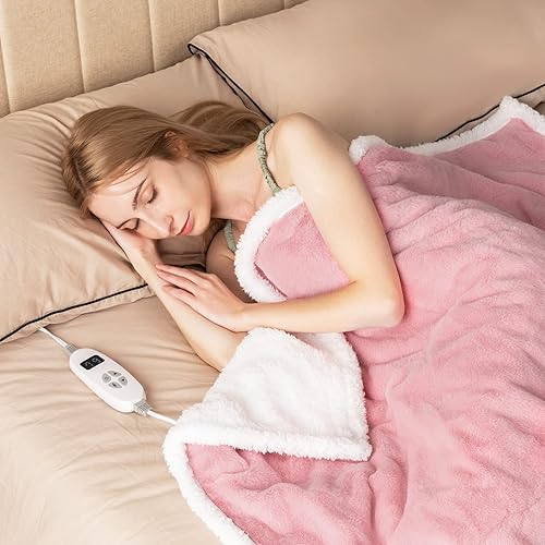 Miniatura 2 de Giantex Manta térmica de 60 x 50 pulgadas manta de calentamiento con 10 niveles de calefacción temporizador de 9 horas apagado automático protección