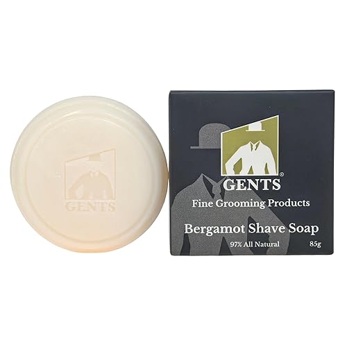 Miniatura 33 de Gents Jabón de afeitar de sándalo para hombre, barra natural con manteca de karité y glicerina para espuma rica, 3 onzas