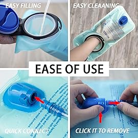 Hydration Bladder 3 Liter,Water Bladder for Hiking Backpack,Leak Proof Water Bladder Bag, BPA Free Military Water Storage Bladder, Hydration Pack for Bicycling Hiking Camping Hunting Running