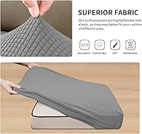 Vista 150 de Easy-Going Fundas Elásticas de 3 Piezas para Cojines de Sofá para Sofá Seccional Izquierdo/Derecho en Forma de L Chaise Lounge Funda de Asiento