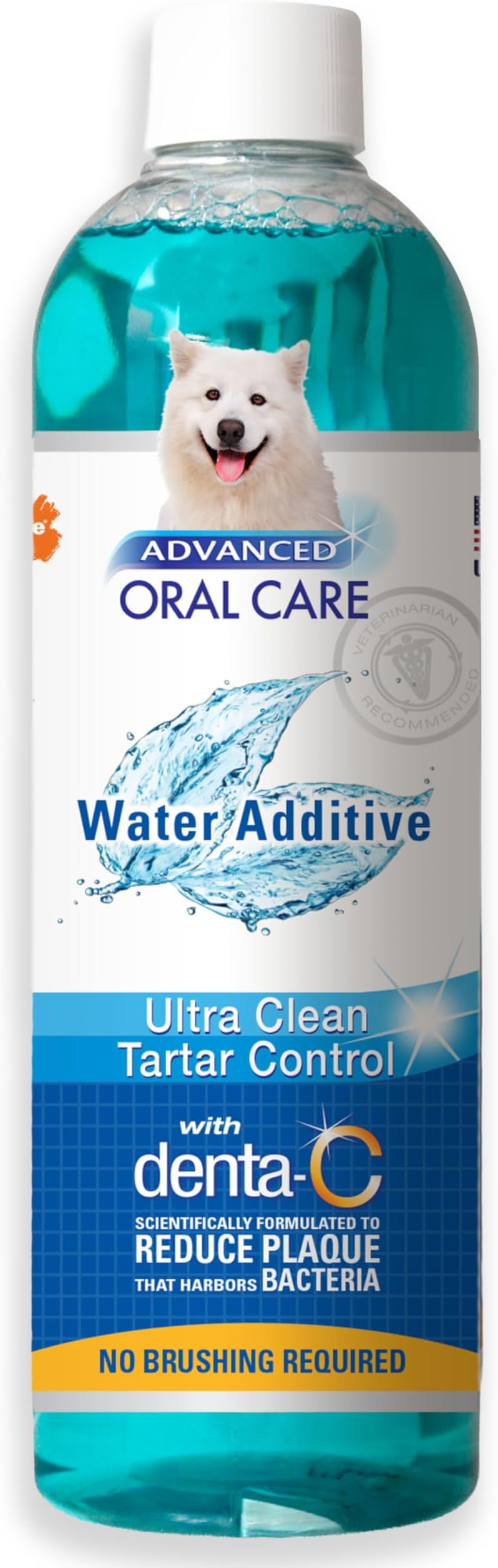 Nylabone Advanced Oral Care Pet Dental Water Additive, Liquid Tartar Remover & Breath Freshener for Dogs, Dog Teeth-Cleaning, Original Flavor, 16 oz.