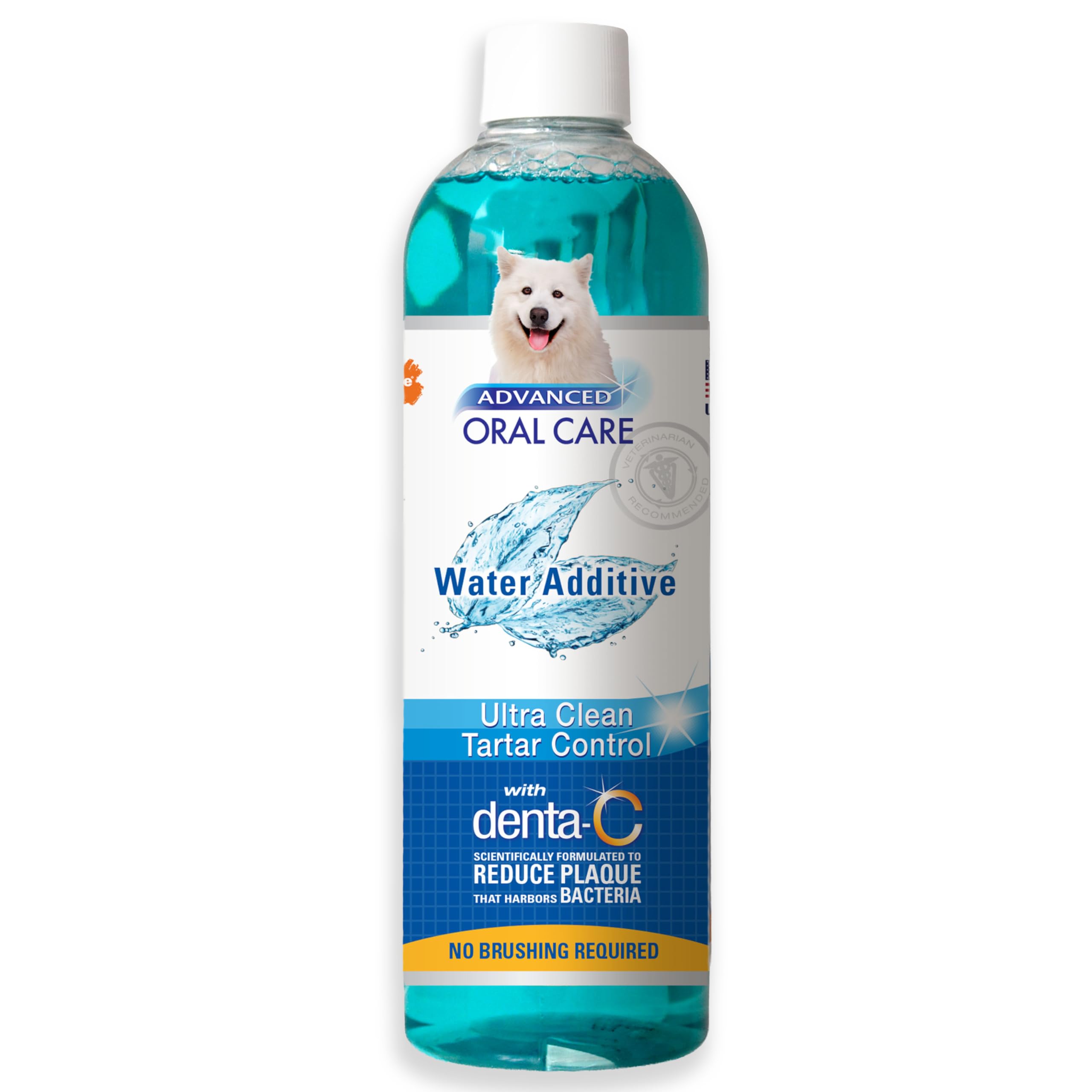 Nylabone Advanced Oral Care Pet Dental Water Additive, Liquid Tartar Remover & Breath Freshener for Dogs, Dog Teeth-Cleaning, Original Flavor, 16 oz.