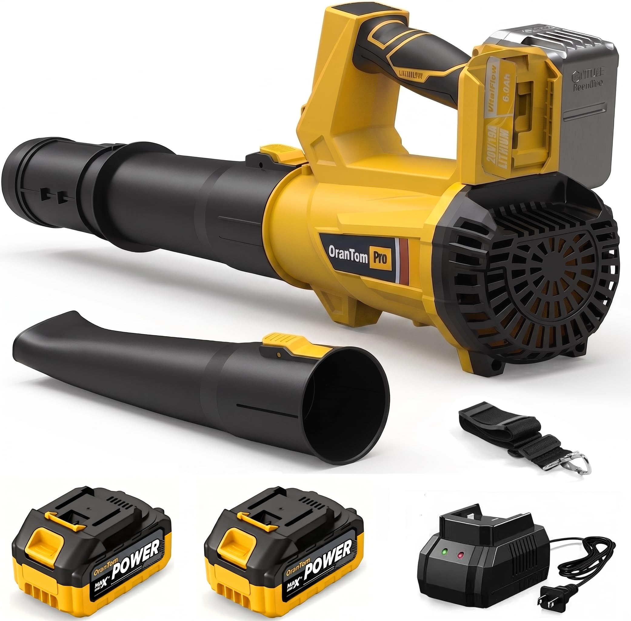 Souffleur Batterie Brushless 1500W, 2 Batteries 3,0Ah et Chargeur
