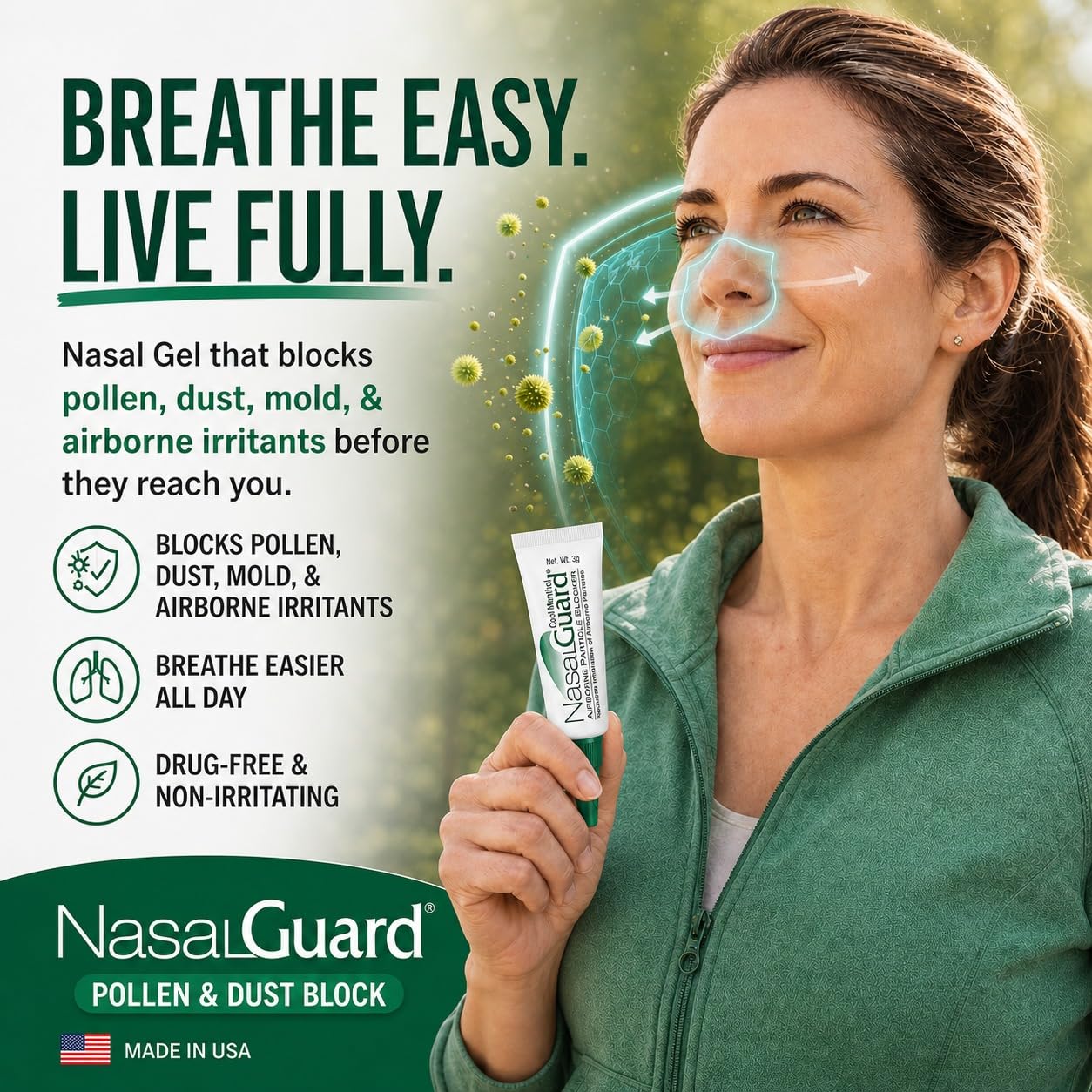 Nasal Filter Gel, Block Seasonal Pollens, Cool Menthol 3g — Amazon image 2