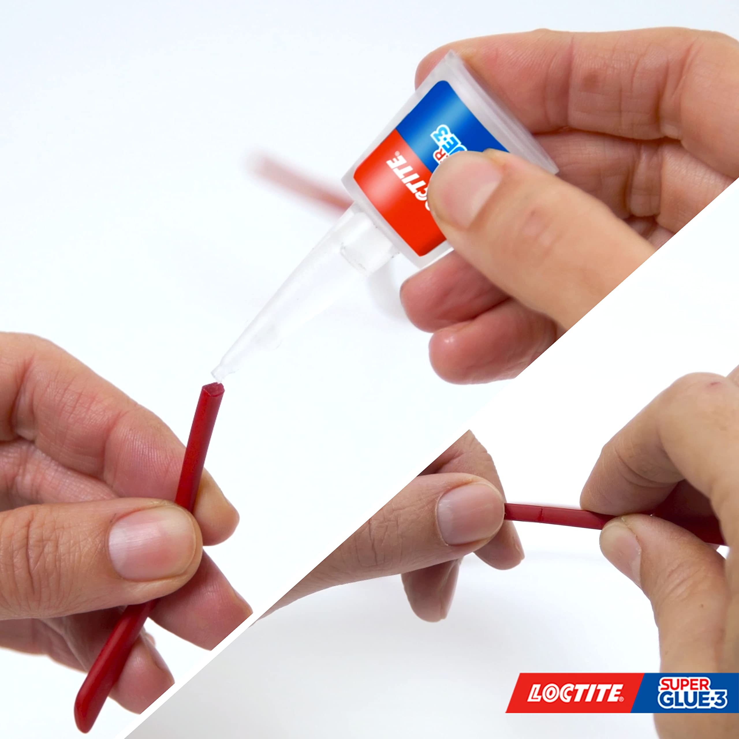 Pack 6 unidades Loctite Superglue 3 Pegamento Adhesivo instantáneo de Precisión - Pegamento Cianocrilato de Boquilla Extra Larga para Areas de Difícil Acceso