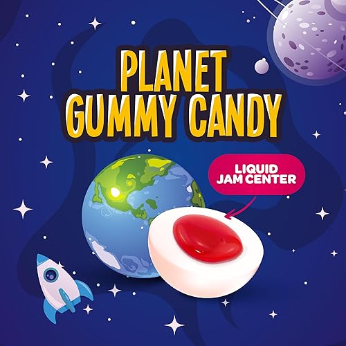 Miniatura 2 de Funtasty Planets Gummy Balls Candy con centro de mermelada, sabor chicle, tarro de 19 onzas (30 unidades)