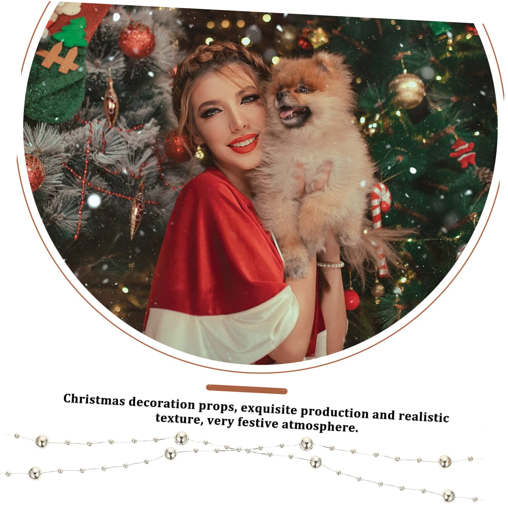 3 Rollen Perlenmaterial bürodeko büro dekoration wohnraumdeko Hochzeitssträuße Weihnachtsparty-Dekoration Perlen hängende Dekoration Perlenkette selber machen Plastik Golden