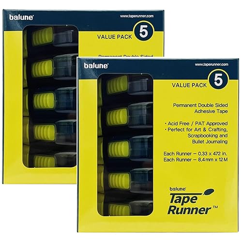 Miniatura 52 de TapeRunner - Cinta adhesiva de doble cara, 5/16 pulgadas por 315 pulgadas, juego de 5 aplicadores