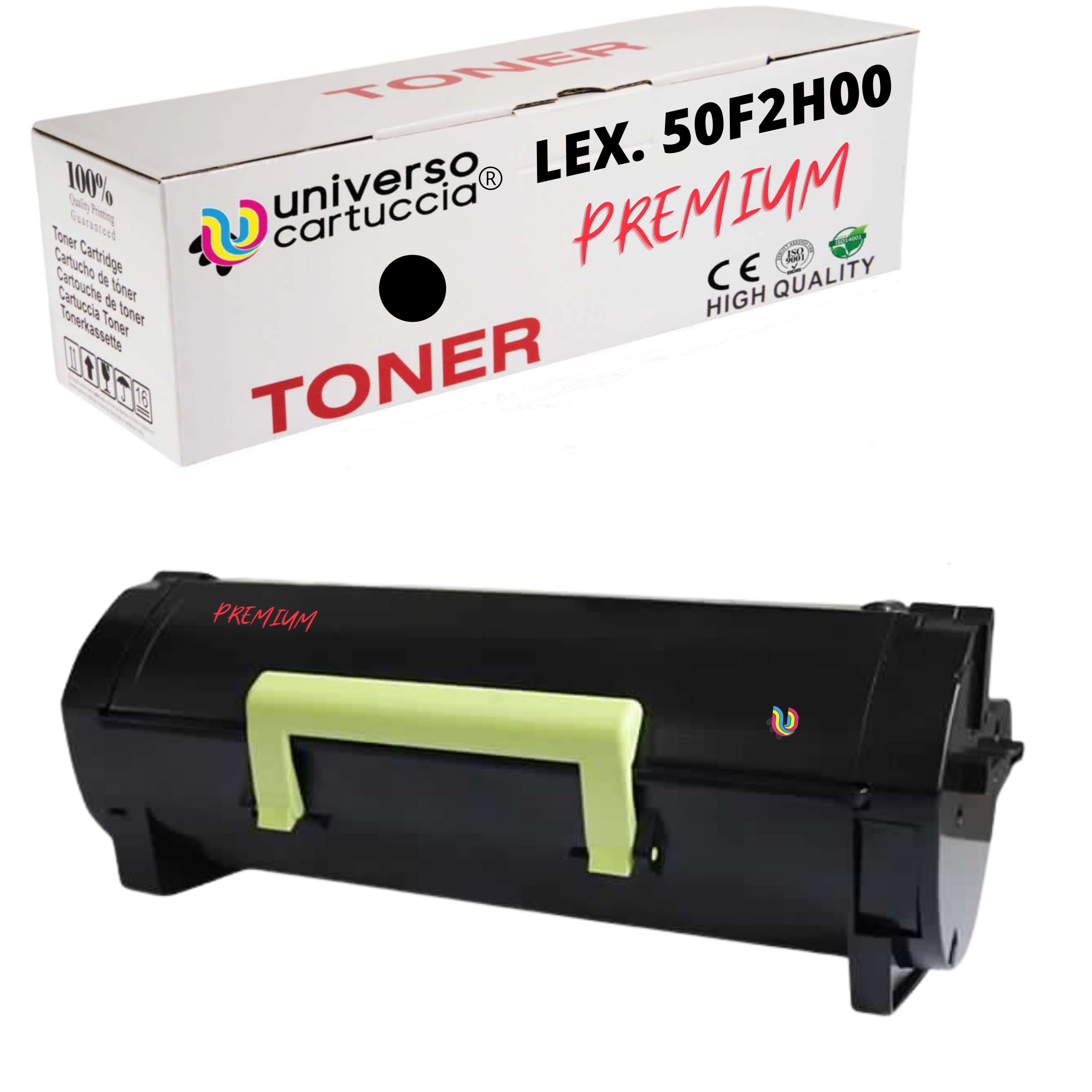 universo cartuccia® - Black Toner 10000 Pages Replaces Lexmark 50F0XA0, 502XA, 502H, 50F2H00 Toner for Lexmark MS410D, MS410DN, MS415DN, MS510DN, MS610DN, MS610DE, MS610DTE