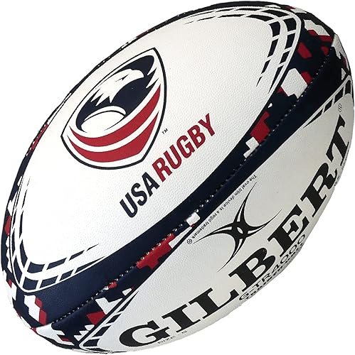 Gilbert USA Rugby Ball G-TR4000 Digi Camo Training con licencia oficial - Talla 5