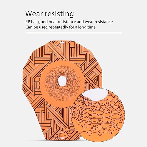 Miniatura 3 de Fydun Disco de 2 piezas, cubierta de lavado de montaña de calor para prevención de aceite de freno de carretera (geométrico)