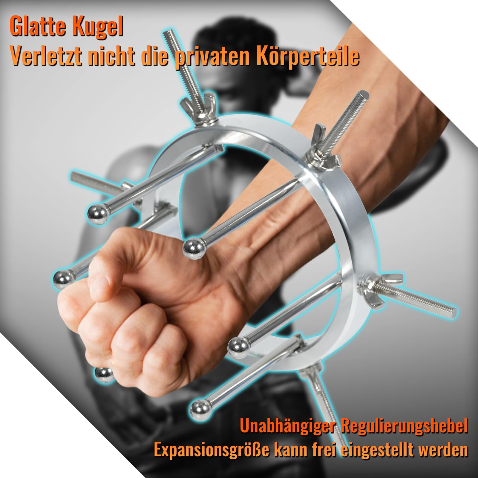 AMAZBEE Espansore anale in metallo 6 viti in acciaio inox espansore anale divaricatore di labbra Dimensioni regolabili dilatatore estensore pene buttplug SM sex toys per uomini donne coppie spina