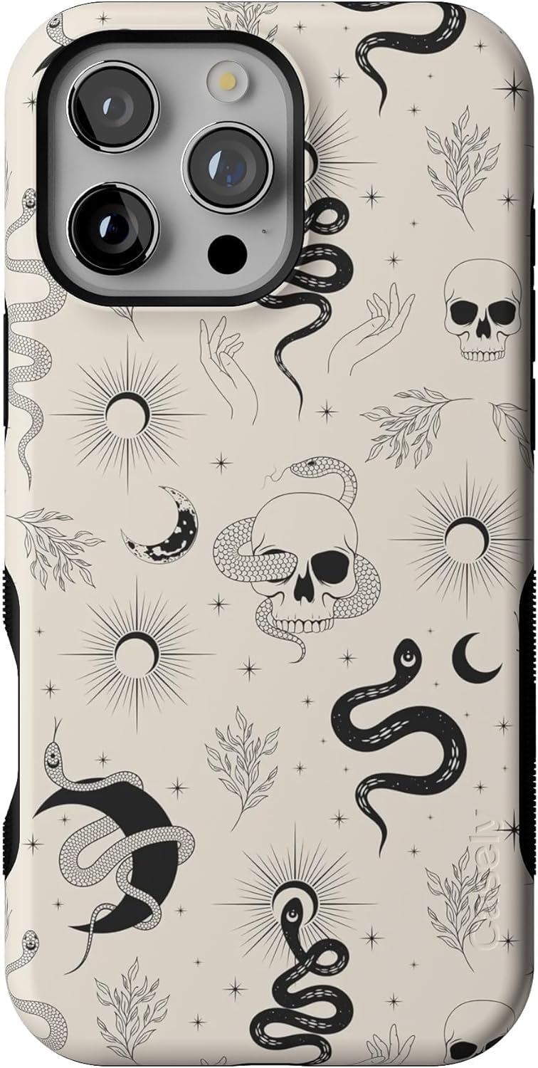 Casely iPhone 16 Pro Max Case | No Further Explanation | Snakes & Skulls | Bold Protective Design | Compatible with MagSafe