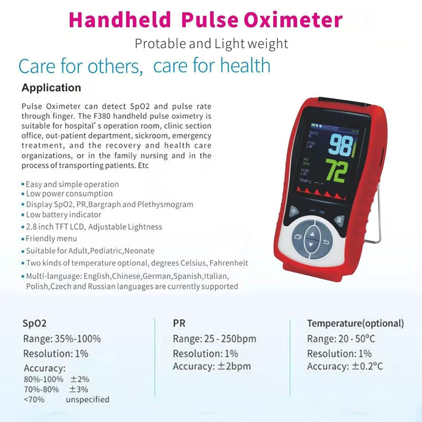 Handheld-Veterinär-Pulsoximeter, Pulsfrequenz- Und Herzfrequenzmesser, Mit Ohr-Zungen-Sensor, 2,8-Zoll-LCD-Digitalanzeige, Für Katzen, Hunde, Haustiere Krankenhaus
