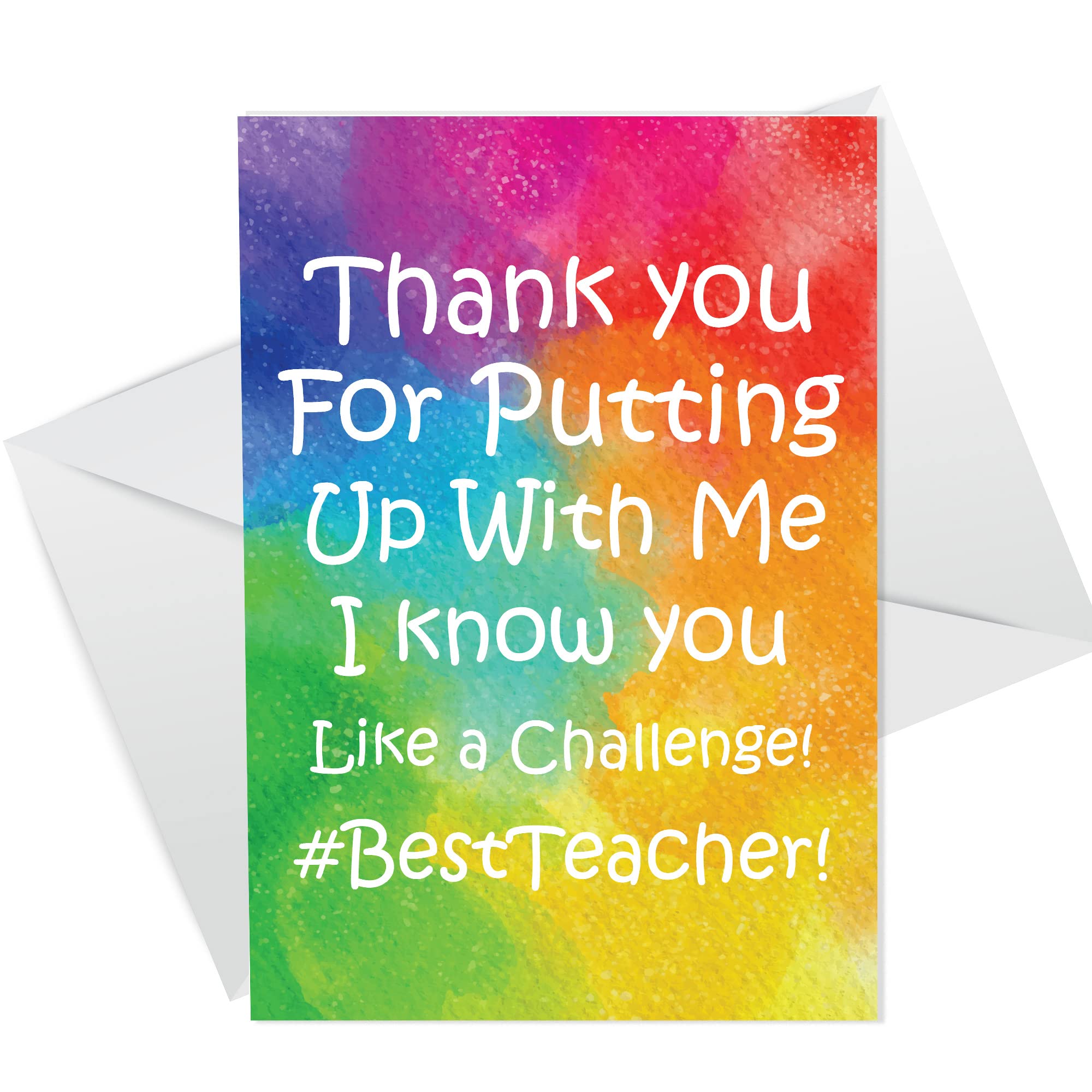 RED OCEAN Teacher Thank You Card Funny Leaving School Nursery Preschool End Of Term Card