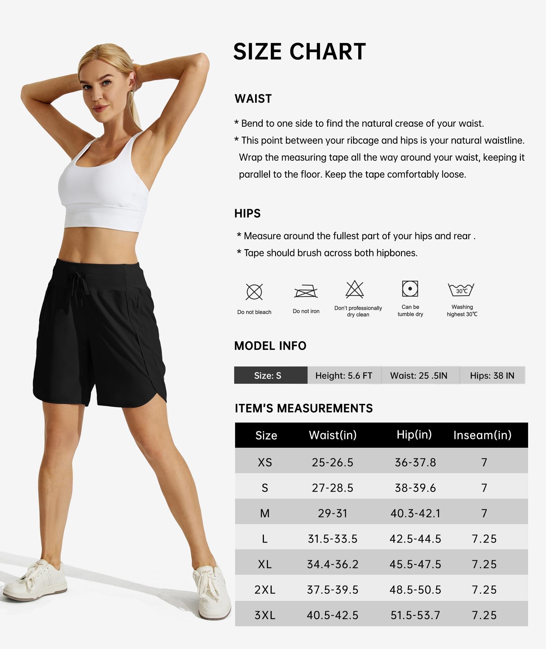 WILLIT Short de course athlétique pour femme de 12,7 cm - Long short d'entraînement - Short de randonnée - Course à pied - Short actif à séchage rapide - Taille haute - Poche zippée