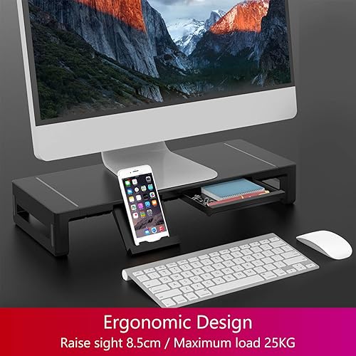 Miniatura 4 de Monitor Stand Riser with Foldable Adjustable Length, RGB Lighting, USB 3.0 Charging Ports - Ergonomic Design, Heavy Load Capacity, Suitable for