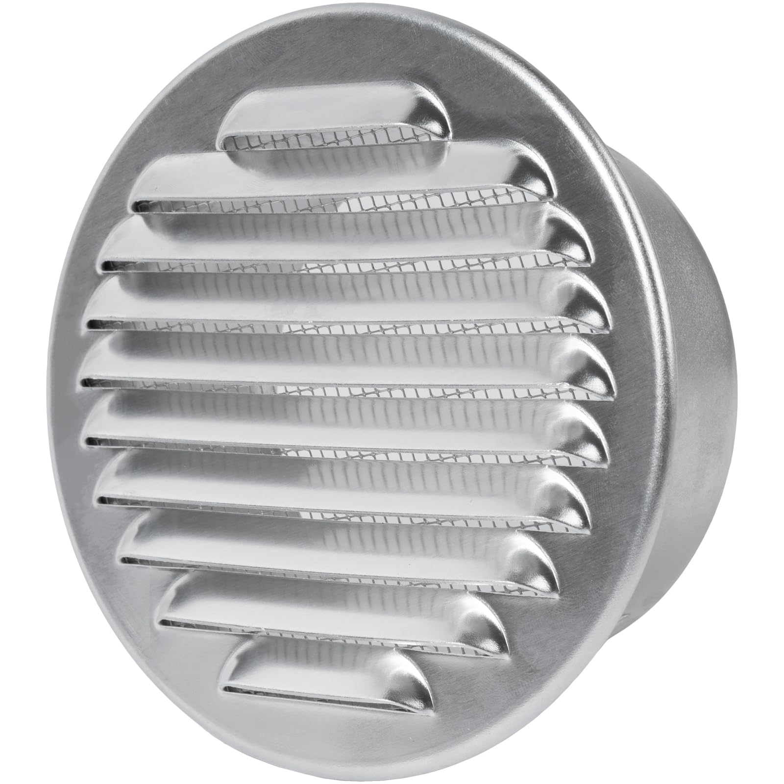 Repa Market 6 Inch (150 mm) Aluminium Round Air Vent Cover/Extractor Fan Vent Cover/Louvered Vent Cover with Mesh Screen/Air Intake & Exhaust Ventilation Grill for HVAC Systems and Ducting