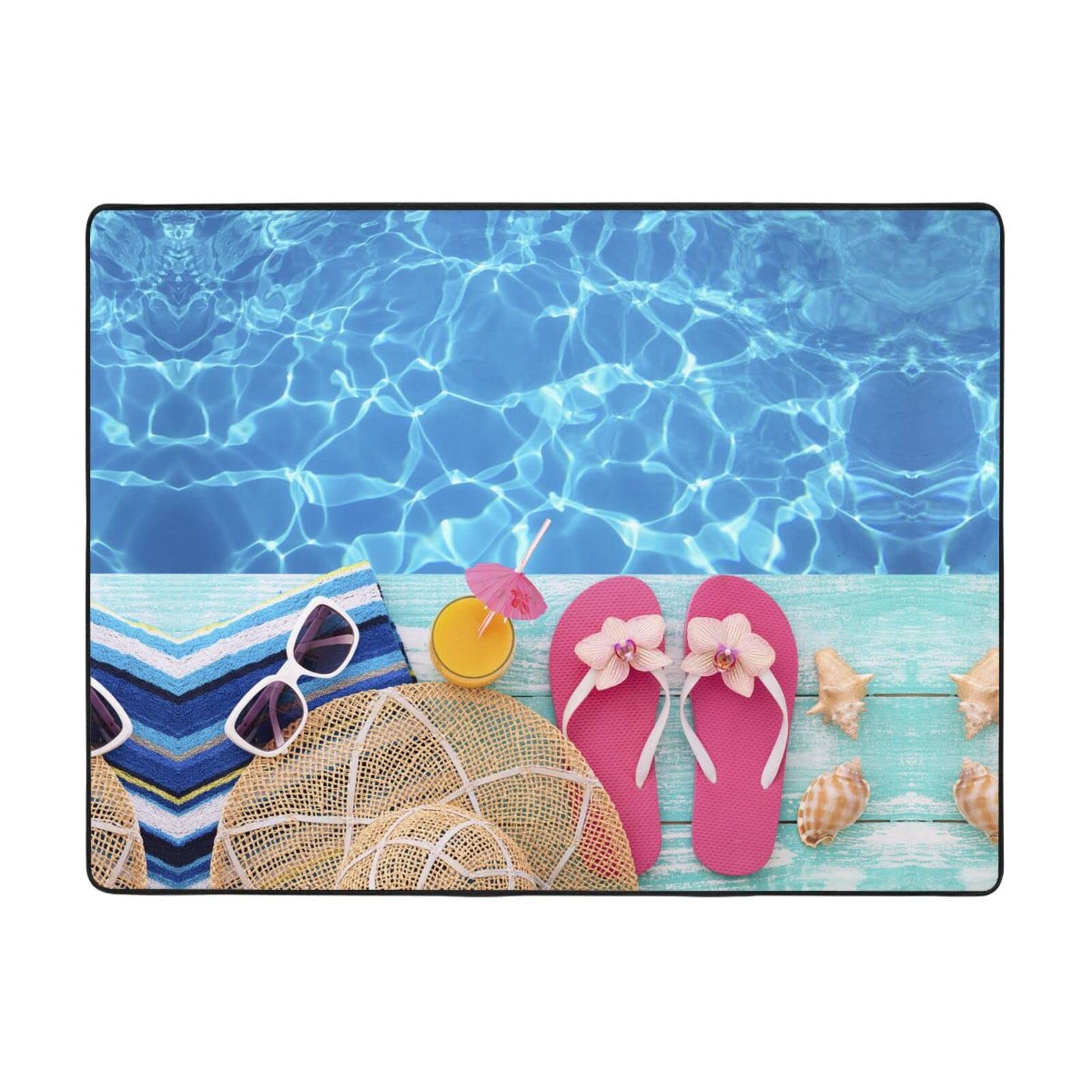 Tapis de sol en flanelle vacances d'été pour sublimer la décoration de votre salon