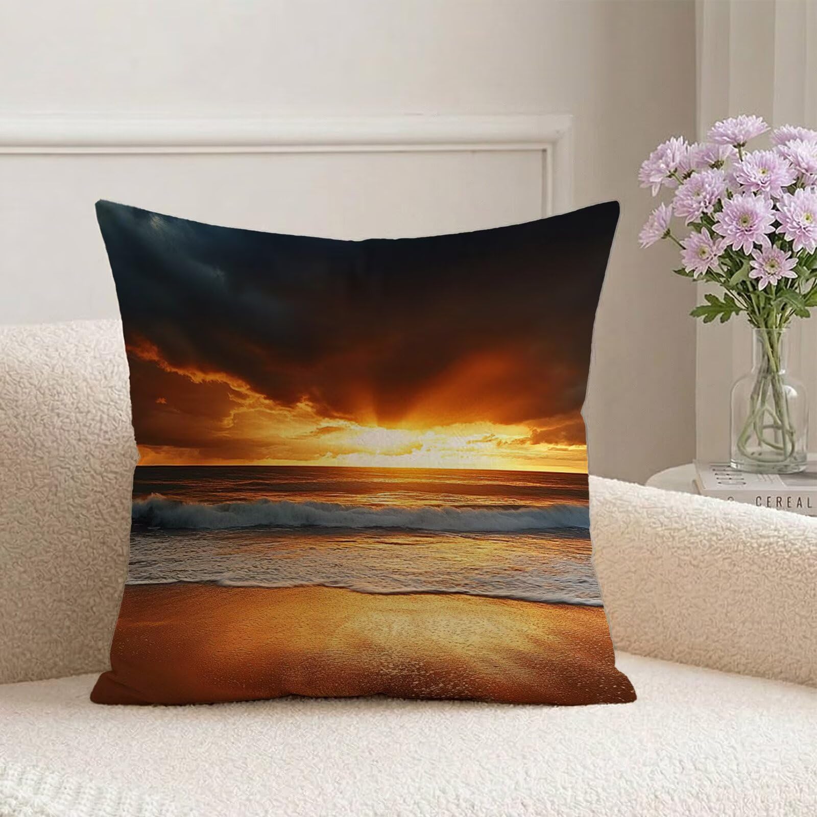 Coussin exterieur impermeable en velours fini les coussins mouilles 80x80
