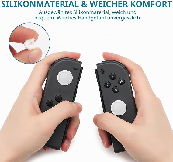 Replacement Cap for Controller Switch Joystick Caps Thumbsticks Protege for Switch/Lite Silicone Joystick Protective Accessories 3D Grips Caps (C: Black and White)
