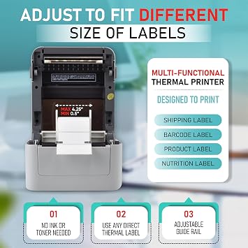 Arkscan 2054K-USB Upgraded 2054A Shipping Label Printer for Windows Mac Chromebook, Support Amazon Paypal Etsy Shopify ShipStation UPS USPS FedEx, fit Roll & Fanfold 4x6 Direct Thermal
