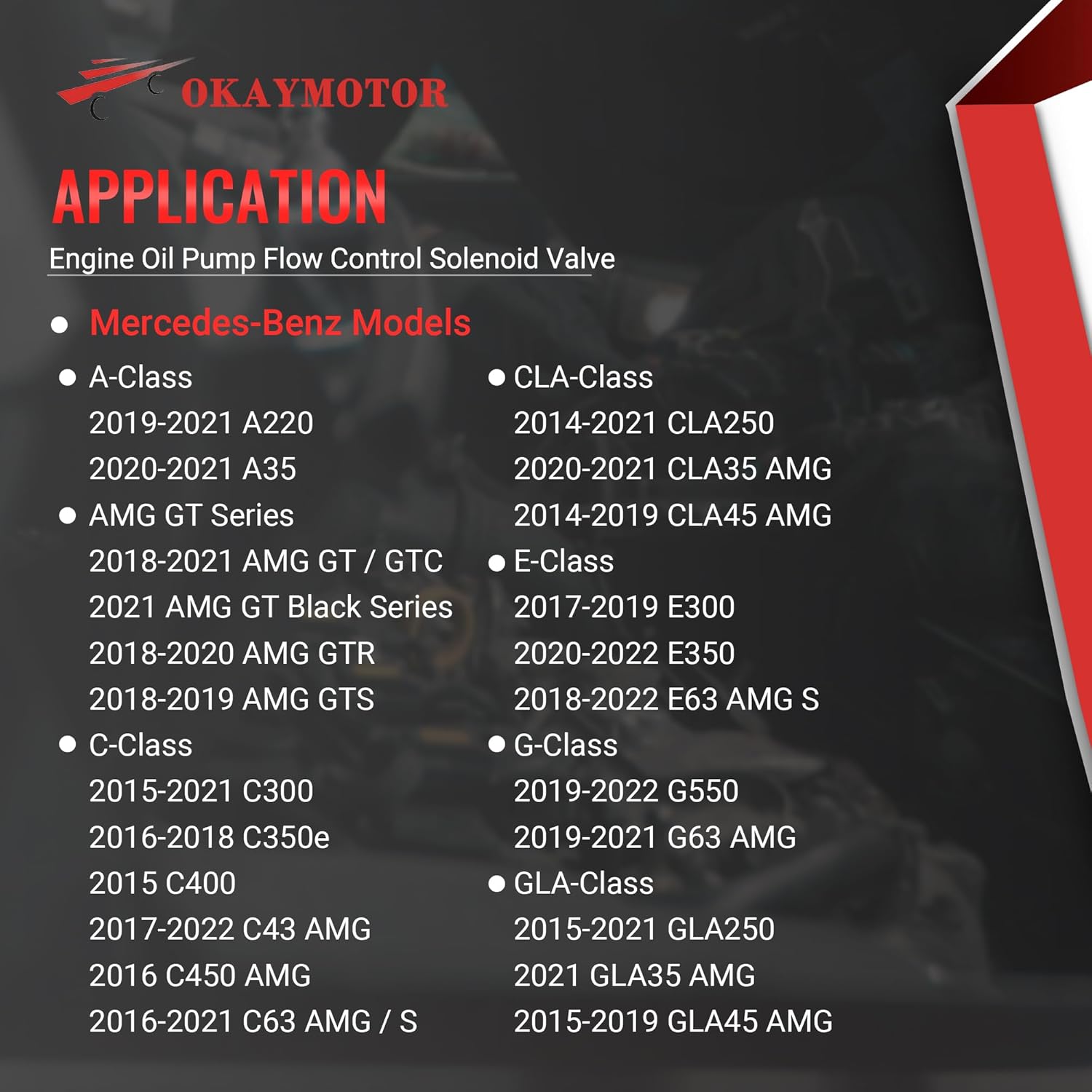 2781800415 Engine Oil Pump Solenoid Valve for 2005-2021 Mercedes Benz A C E G S SL ML AMG CLA GLA GLB GLC GLE GLS Sprinter C300 E300 ML350 CLA250 AMG GLA35 GLB35 GLC300