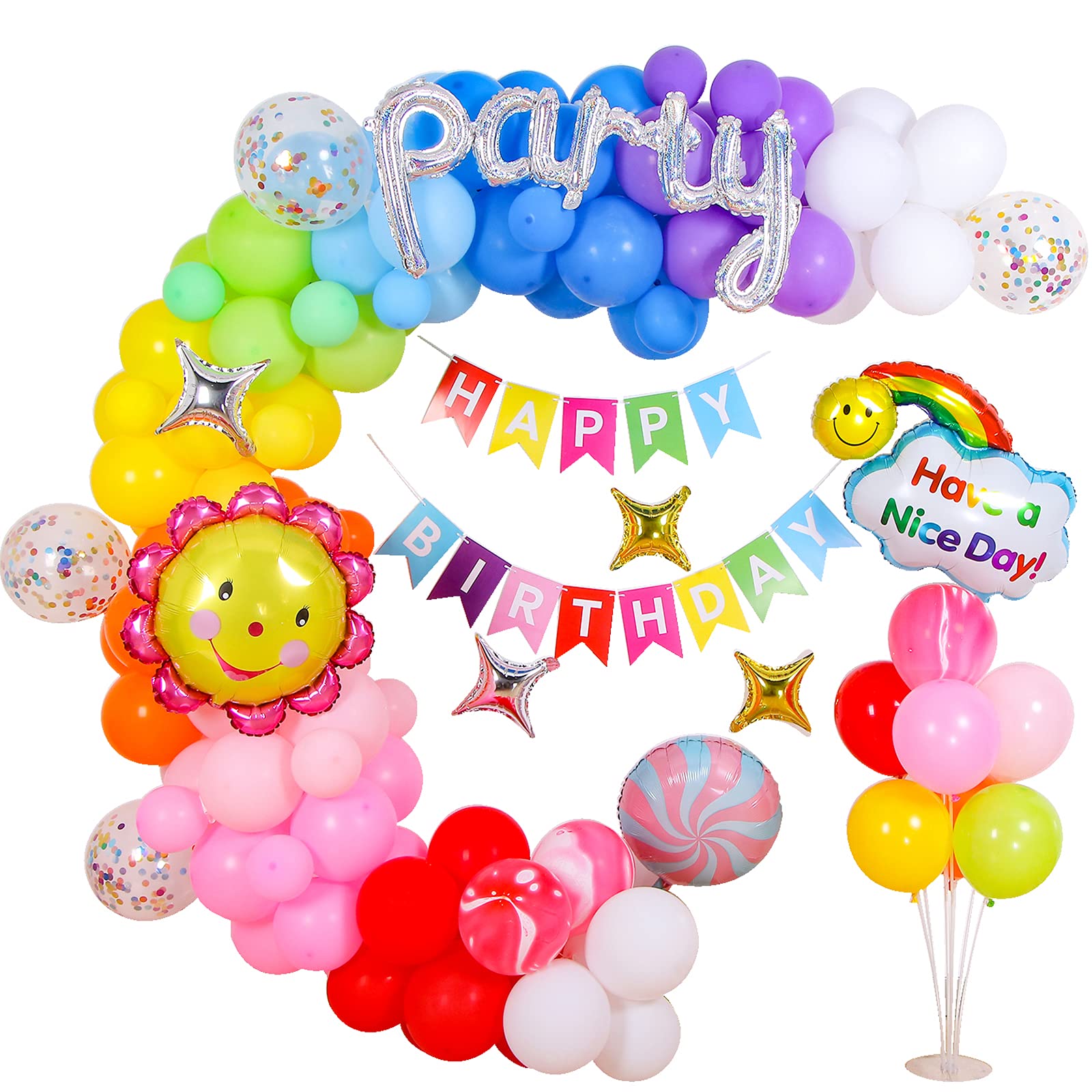 Buy Rainbow Balloon Arch Kit Kids Birthday Decorations for Girls Boys