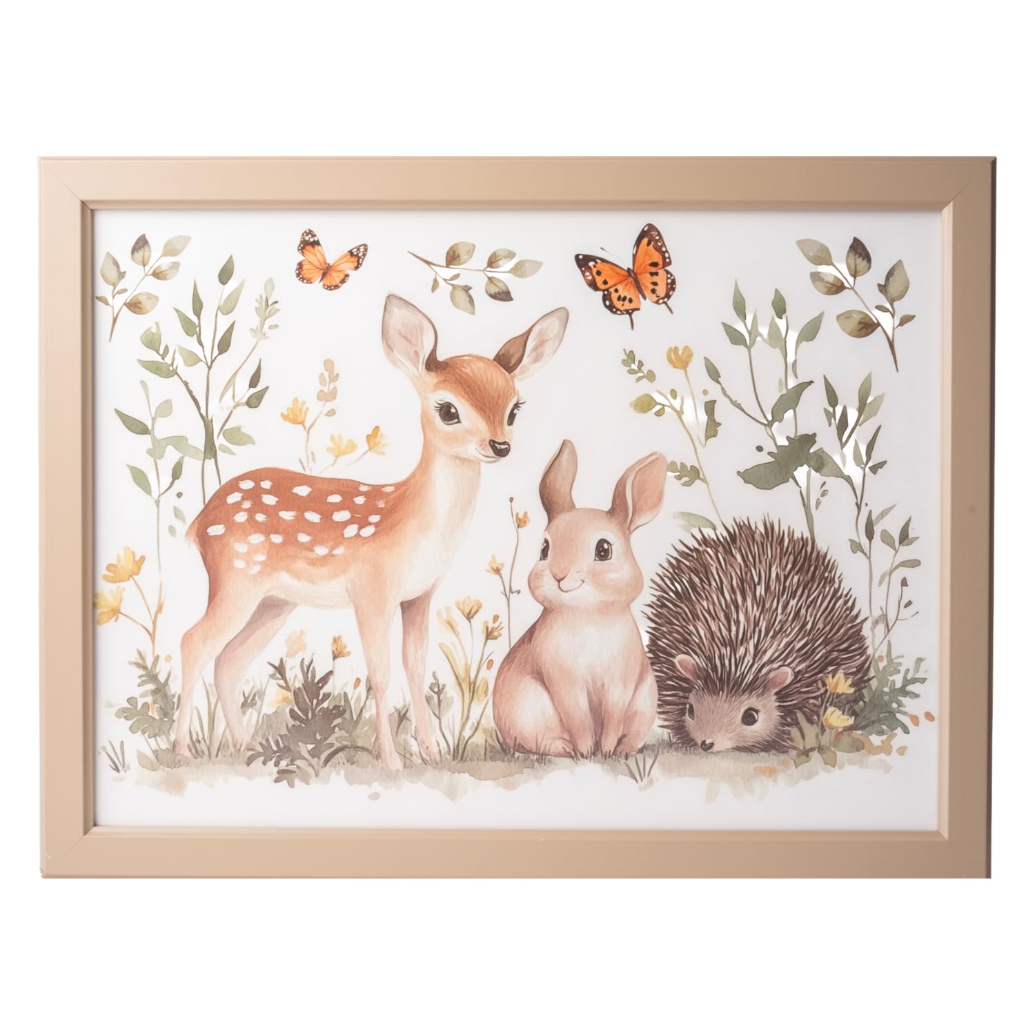Cushioned Lap Tray with Beanbag Base Comfortable Portable Serving Tray for Laptops, Meals & Crafts (Assorted Designs) 44cm (Woodland Animals) โ image 1