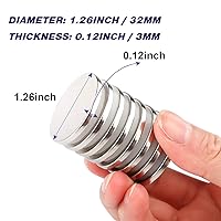 Vista 7 de Imanes de disco de neodimio superfuertes con adhesivo de doble cara, potentes imanes permanentes de tierras raras. Imanes para nevera, bricolaje