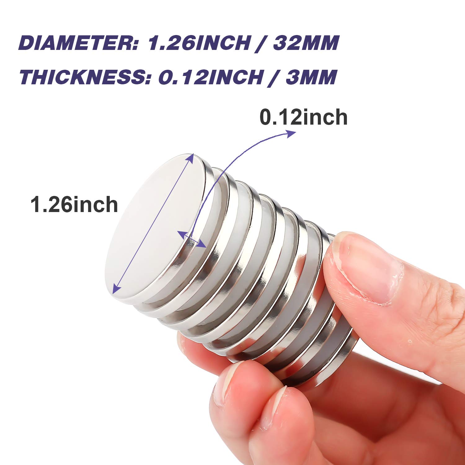 E BAVITE 12 Pack Strong Magnets with Adhesive Backing Powerful — Amazon image 3