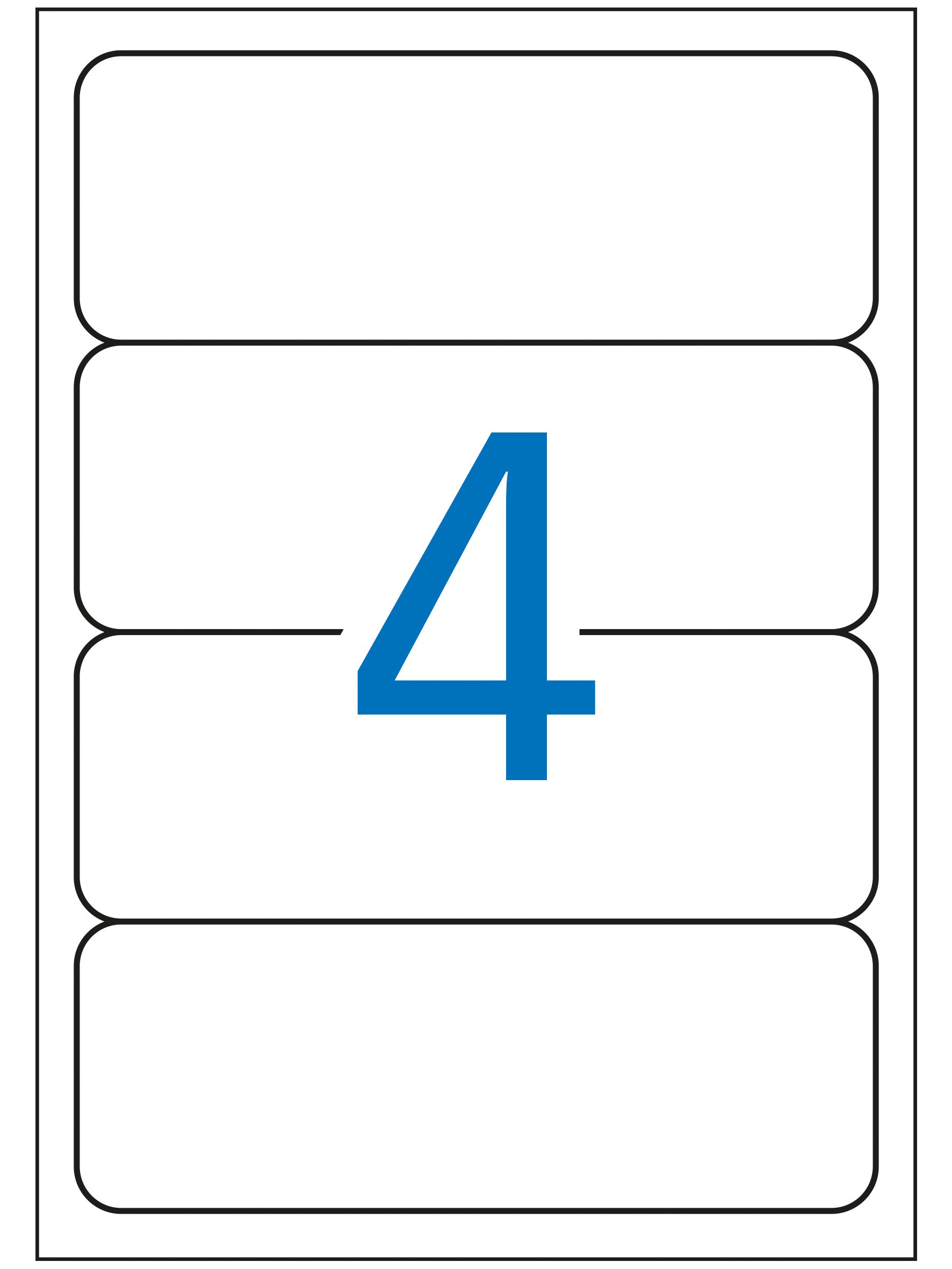 APLI 12920 Archival Labels 190 x 61 mm 10 Sheets White, 10 hojas - Image 2